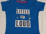 Camiseta M C Azul Little But Loud 3 6m