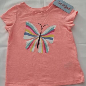 Camiseta Salmon Borboleta 18m