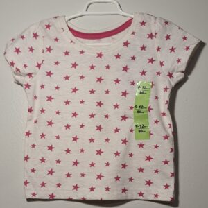 Camiseta Esrelas Rosa Mc 9 A 12 Meses