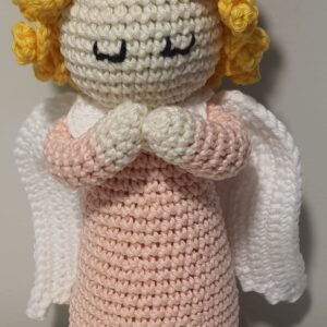 Anjo Da Guarda Rosa Amigurumi