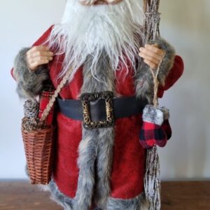 Papai Noel 60 Cm Lenhador Com Luvihas Xadrez