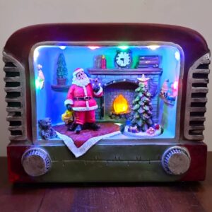 Cenário Radio Papai Noel Com Luz E Movimento