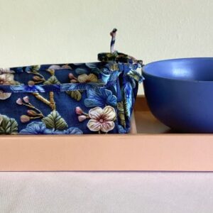 Bandeja Biscoito Rosa / 1 Bowl Azul - Tp 21