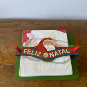 Porta Guardanapo Noel Placa Feliz Natal