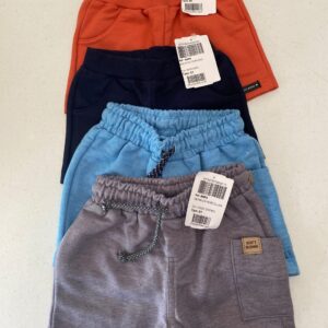 Bermuda moletom - cinza, azul, azul marinho, laranja