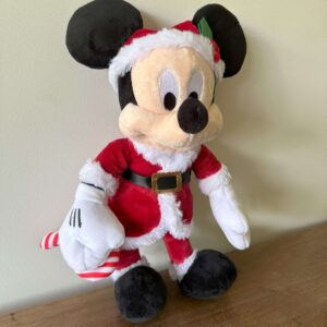 Mickey Noel em Gorro Com Azevinho e Doce Bengala