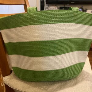 Bolsa praia verde e branco