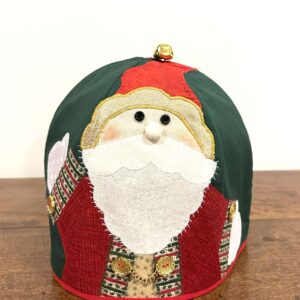 Cobre Panetone Papai Noel Braços Abertos Gorro Guizo