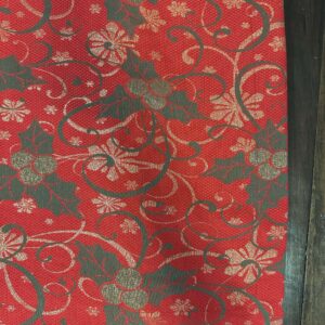 Toalha Jacquard Azevinhos Vermelho Dourado 2,60x2,60m