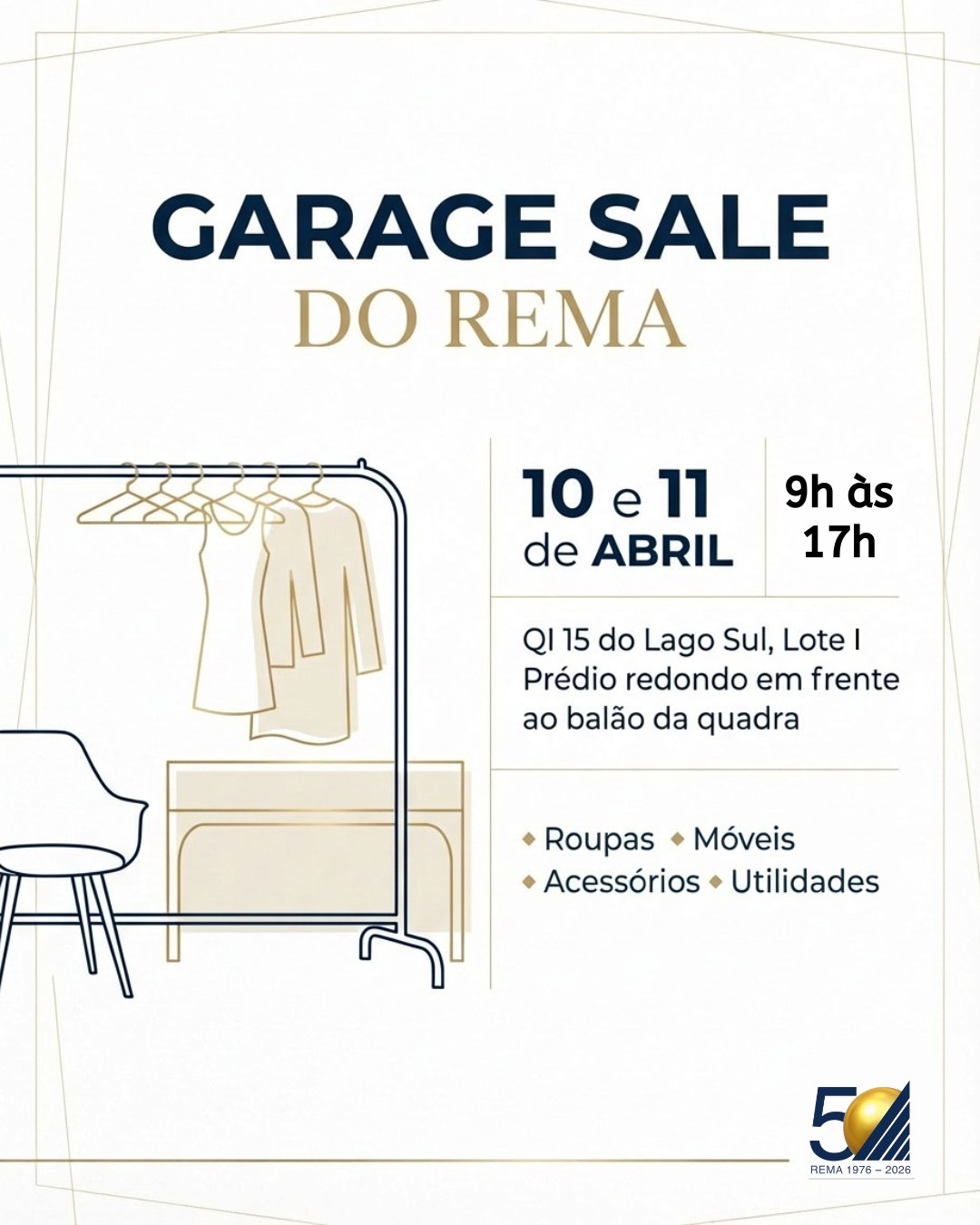 Garage Sale do Rema: 10 e 11 de abril